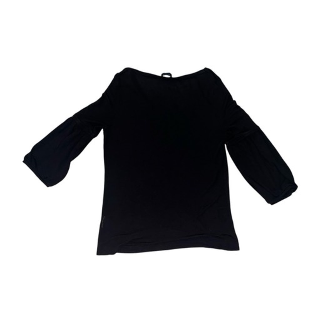 Escada Sport black Round Neck Baloon Sleeve Minimalist Monochrome size l